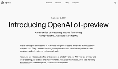 OpenAI o1 in okeiai.com