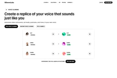 ElevenLabs AI Voice Cloning in okeiai.com