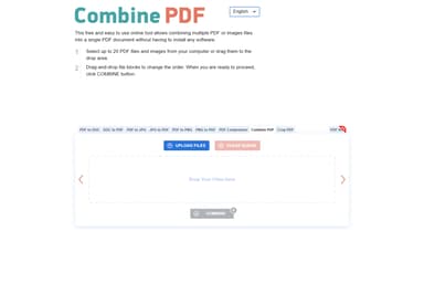 Combine PDF in okeiai.com