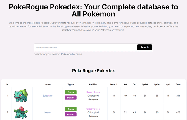 pokerogue-pokedex in okeiai.com